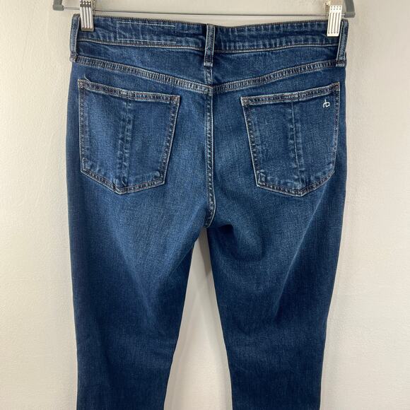 Rag & Bone Cate Mid Rise Skinny Denim Jeans Chelsea Blue Cotton Blend Size 28 - Picture 5 of 10